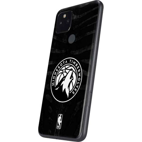 NBA Minnesota Timberwolves Black Animal Print Google Pixel 5a Skin